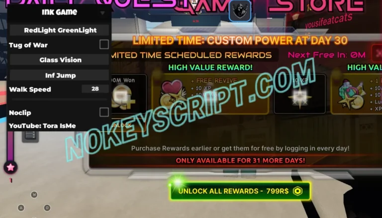 Ink Game Script Tora IsMe [No Key] – Tug of War, Glass Vision