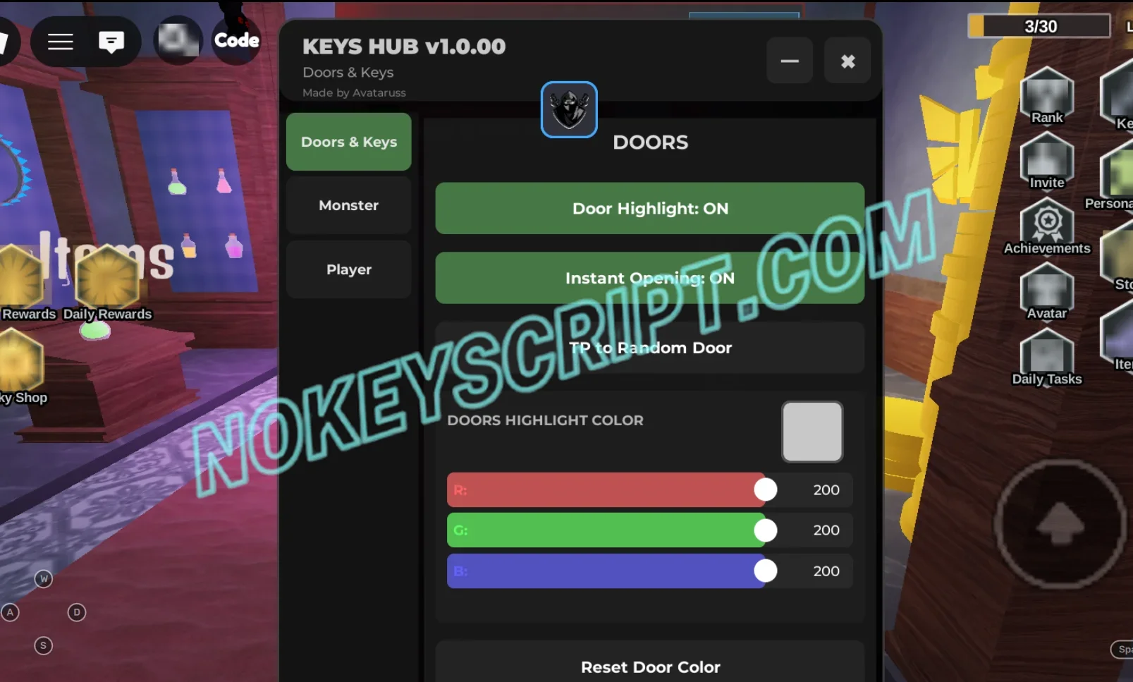 Keys Script Avataruss Hub [NO KEY] – Instant Door Opening