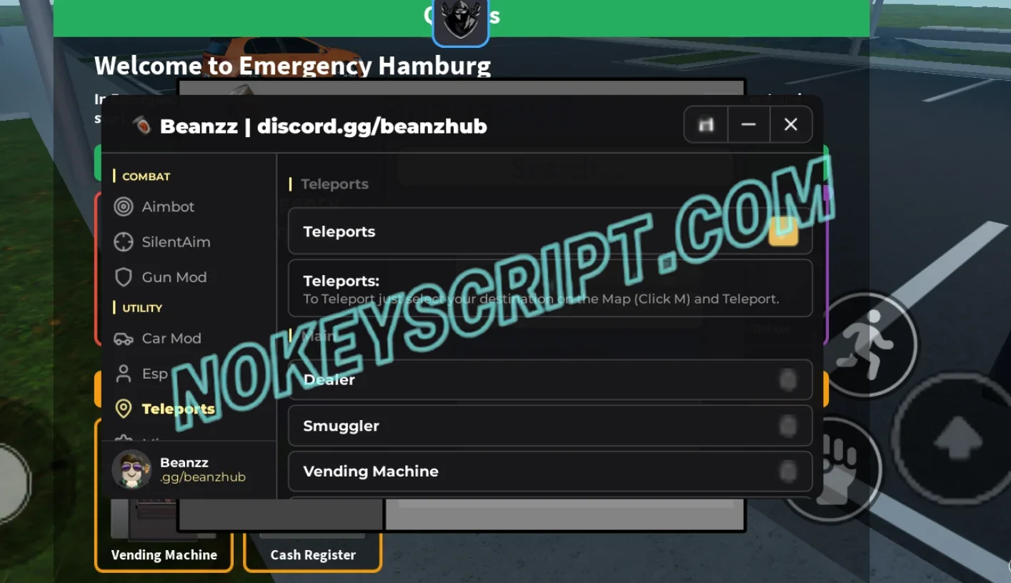 Emergency Hamburg Script Beanzz Hub [No Key] – Aimbot, Silent Aim