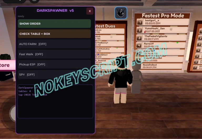 Pack an Order Script DarkSpawner Hub – No Key, Show Order