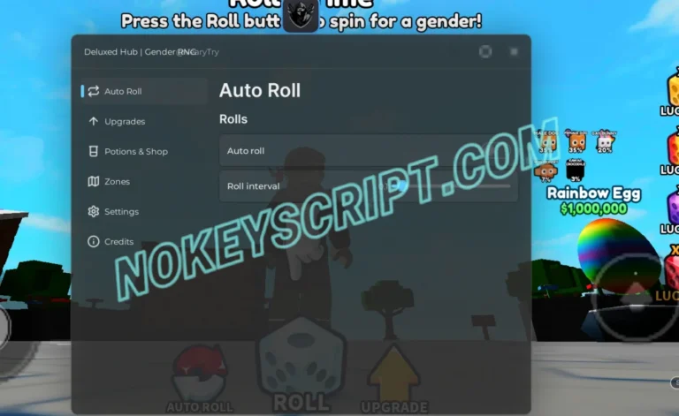 Gender RNG Script Deluxed Hub [No Key] – Auto Roll, Auto Buy Potions