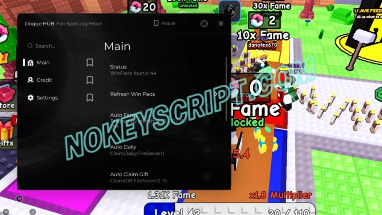 +1 Fan per Step Script Dogge Hub – Auto Farm, Auto Win Pad