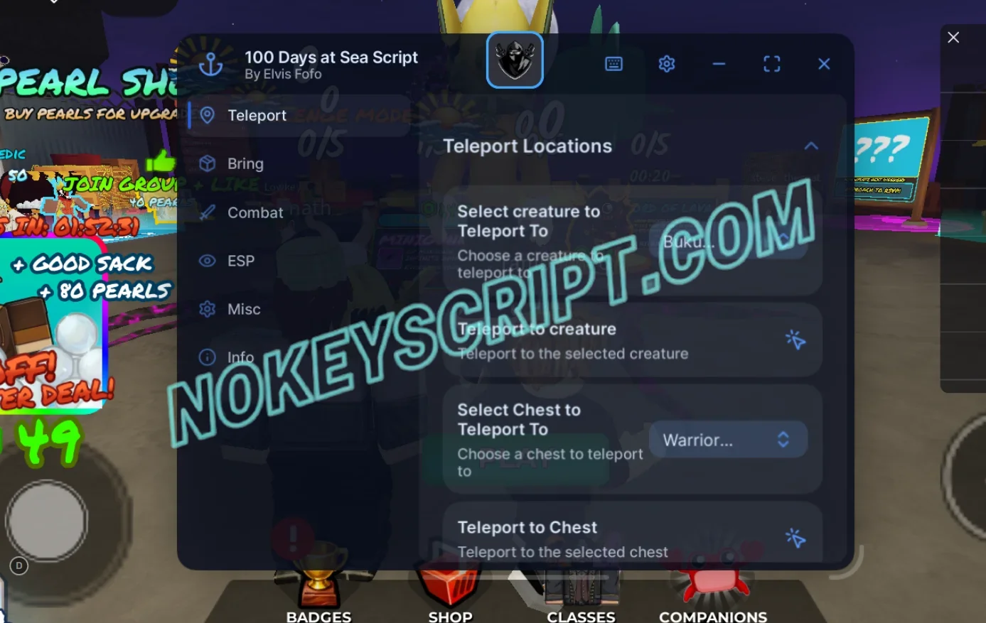 100 Days At Sea Script Elvis Fofo Hub [No Key] – Bring Items