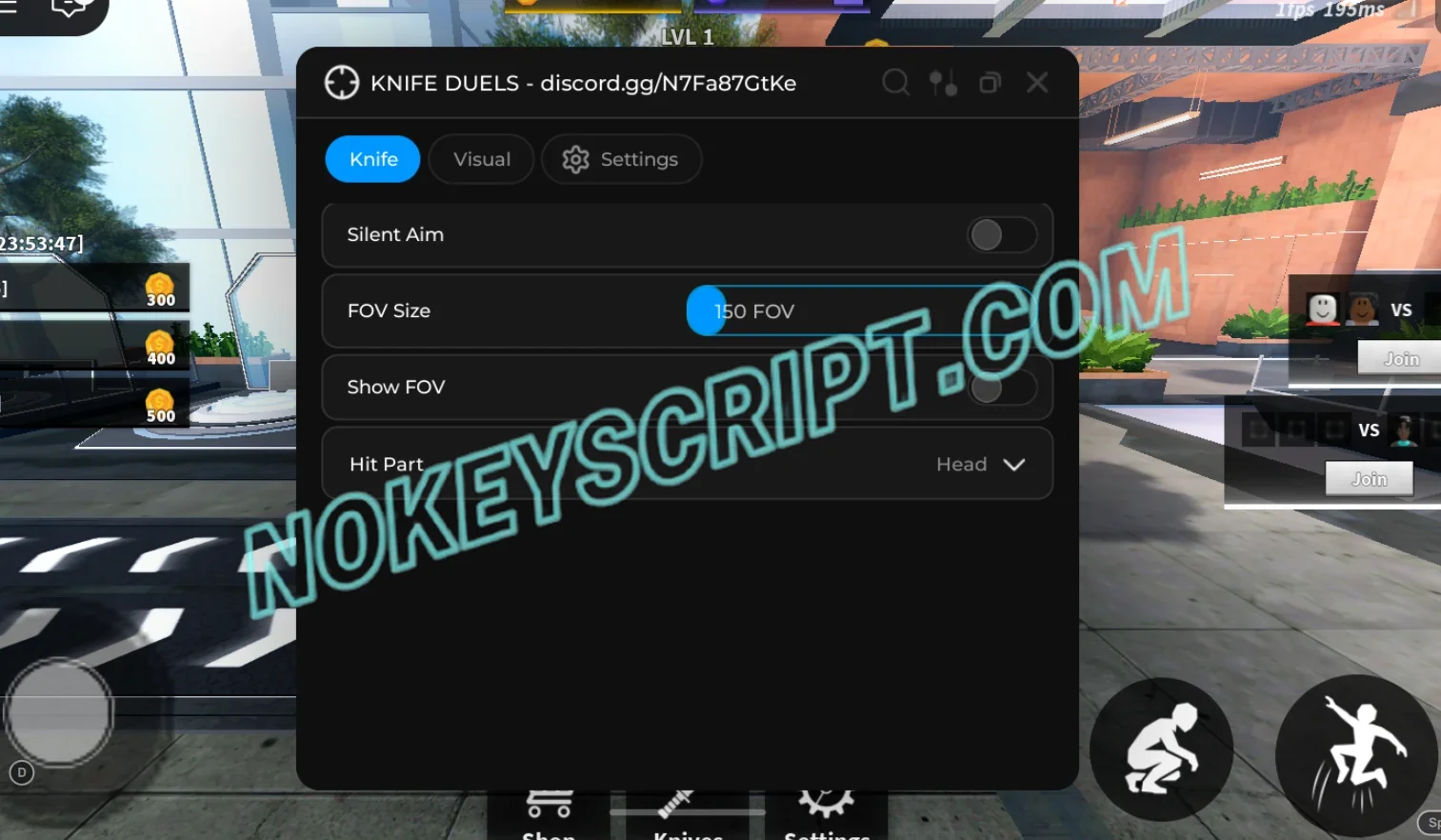 Knife Duels Script Imshrak Hub [No Key] – Silent Aim, FOV