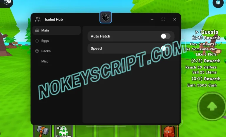 My Dino Park Script Isoled Hub – Auto Hatch, Auto Buy Eggs