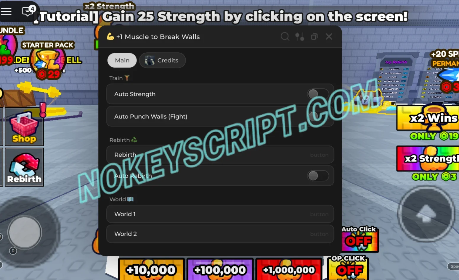 +1 Muscle to Break Walls Script KhSaeed90 Hub [No Key] – Auto Push Walls