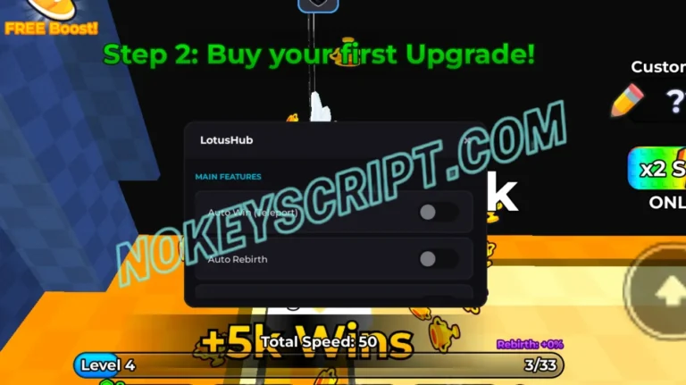 +1 Wings Obby Escape Script Lotus Hub – Auto Win, Auto Farm