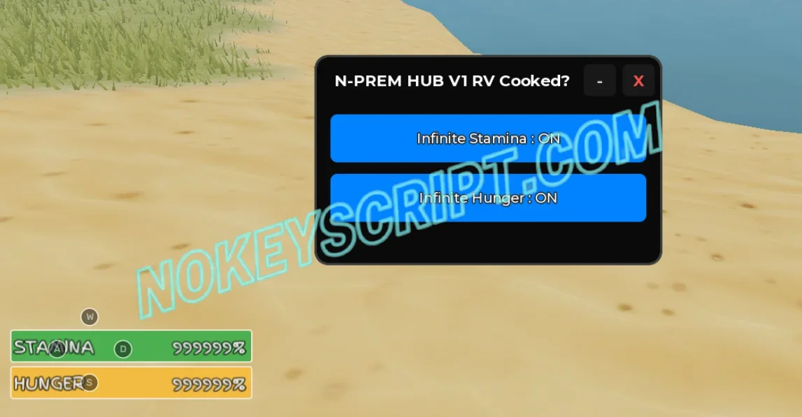RV Cooked? Script N-Prem Hub V1 [No Key] – INF Stamina, INF Hunger
