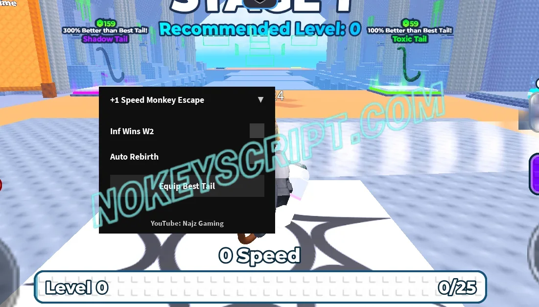 +1 Speed Monkey Escape Script Najz Gaming [No Key] – Infinite Wins