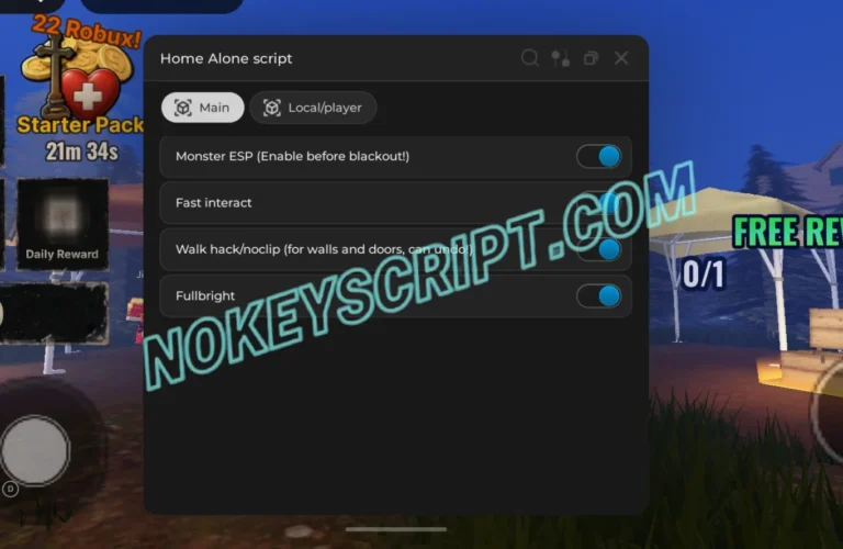 Home Alone Script OP Hub [No Key] – Monster ESP, Fast Interact