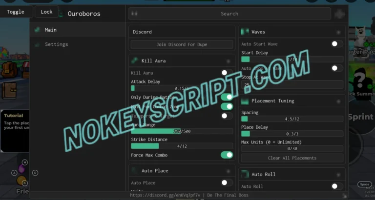 Be The Final Boss Script Ouroboros Hub [No Key] – Kill Aura