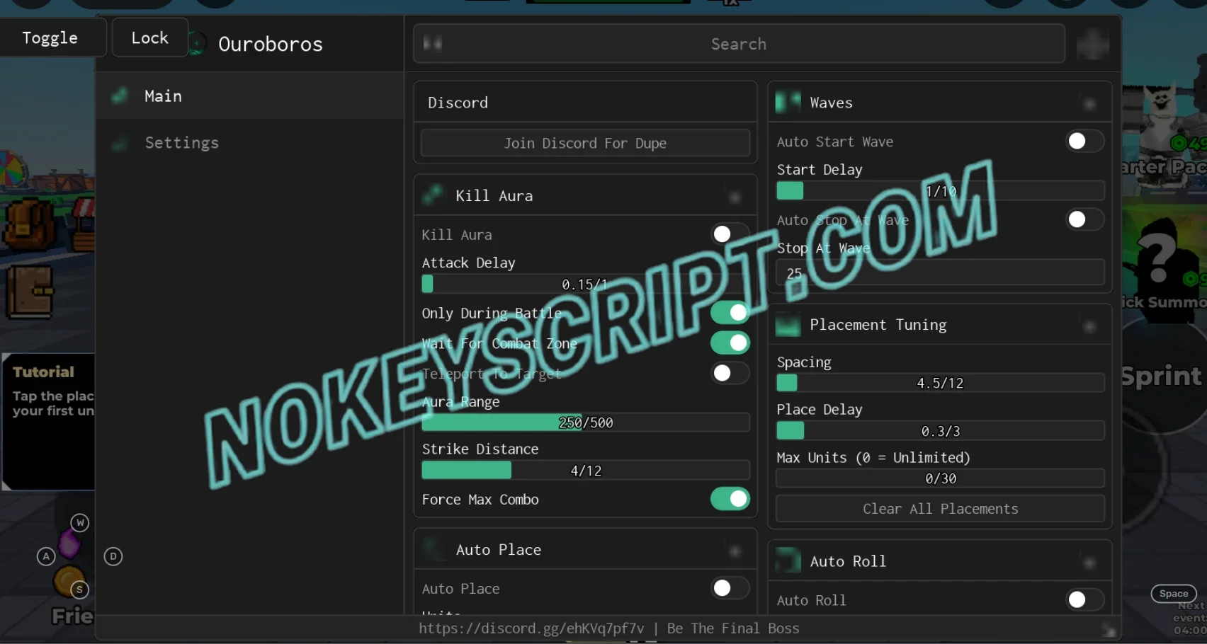 Be The Final Boss Script Ouroboros Hub [No Key] – Kill Aura