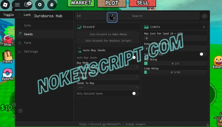 Greedy Growers Script Ouroboros Hub [No Key] – Auto Harvest
