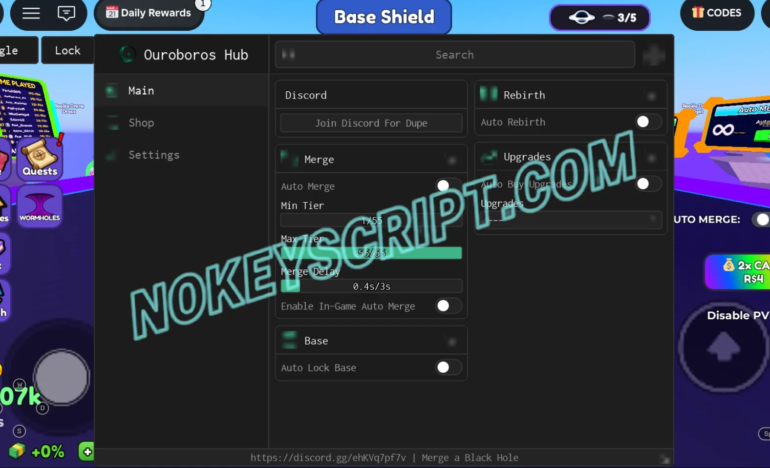 Merge a Black Hole Script Ouroboros Hub [No Key] – Auto Merge