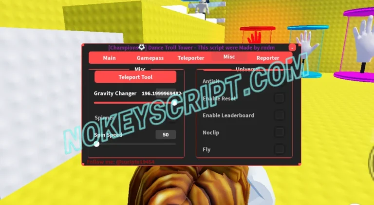 Dance Troll Tower Script RNDM [No Key] – Fly, Invincibility