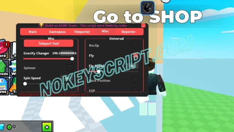 Build an ASMR Tower Script RNDM Hub [No Key] – Fly, God Mode