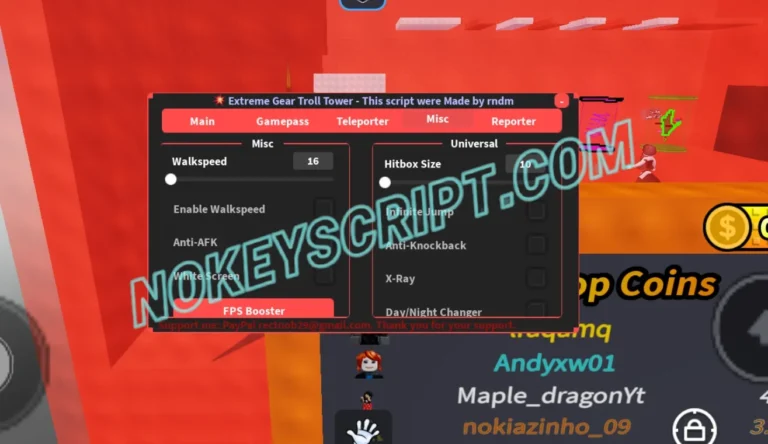 Extreme Gear Troll Tower Script RNDM Hub [No Key] – Fly, God Mode