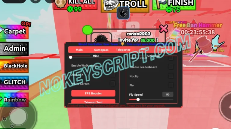 Would You Rather Gear Tower Y Script RNDM [No Key] – Fly, ESP