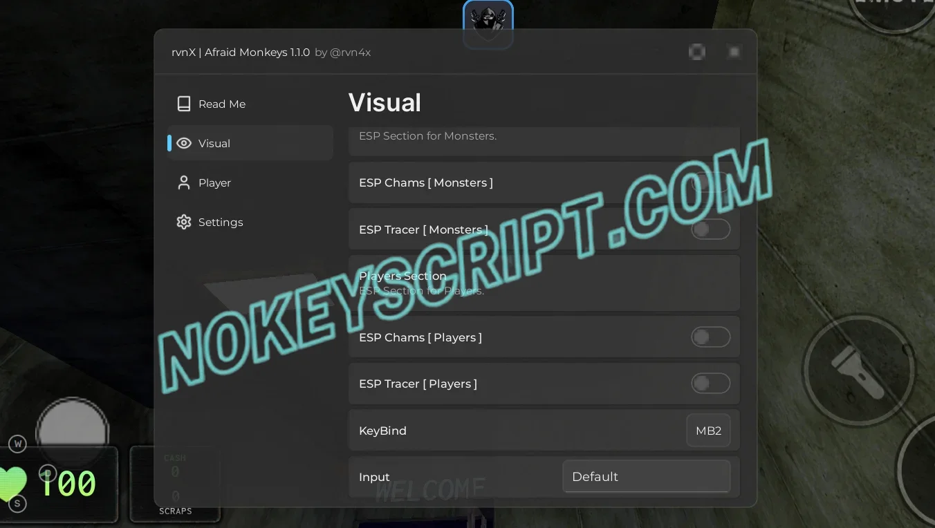 Afraid Monkeys Script RVNX Hub [No Key] – ESP