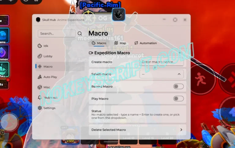 Anime Expeditions Script Skull Hub [No Key] – Macro, Auto Play, Webhook