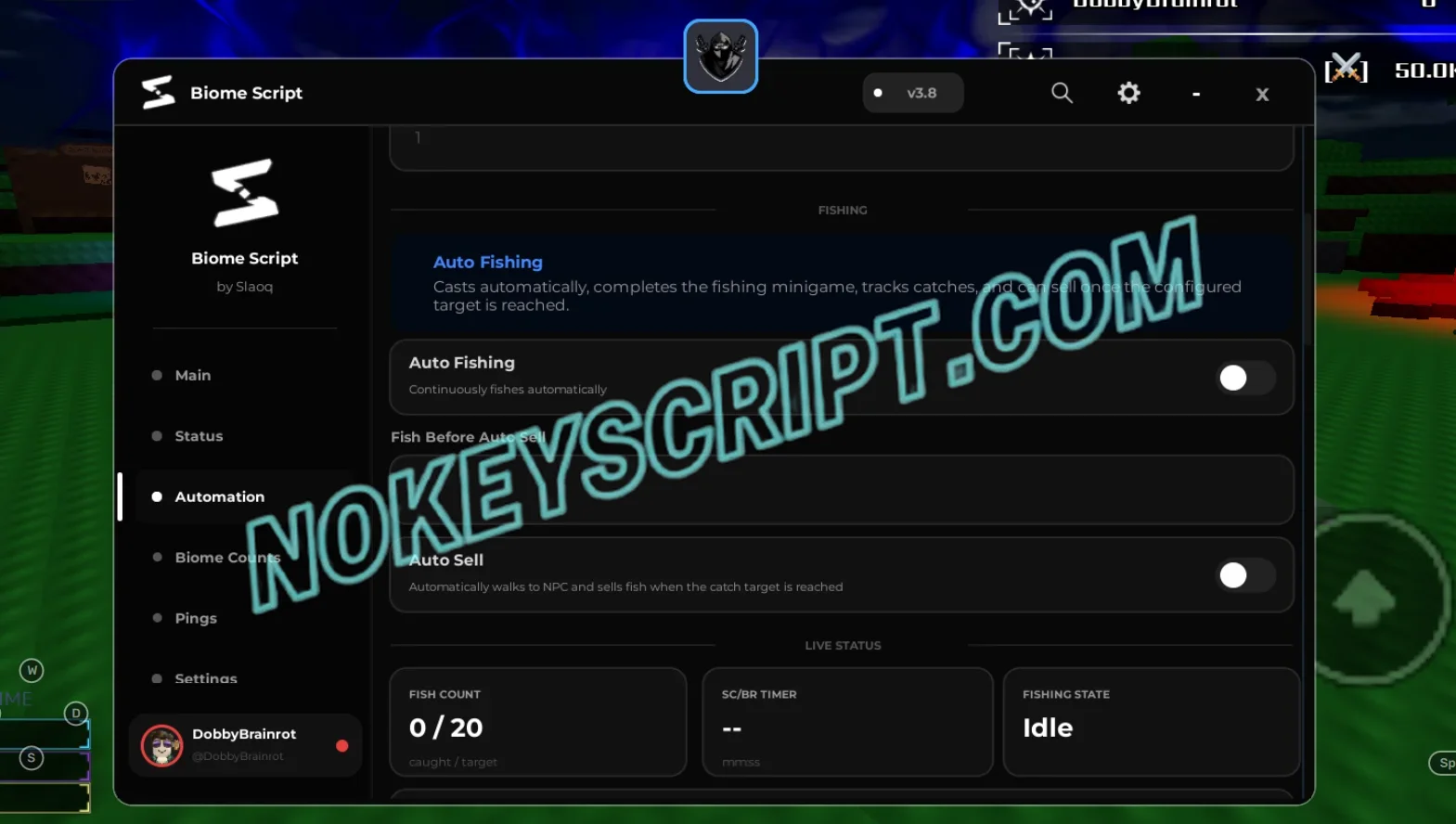 Sol’s RNG Script Sloaq Hub [No Key] – Auto Fishing, Auto Sell