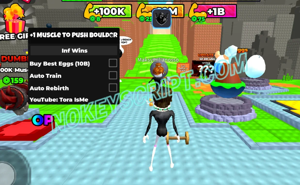 +1 Muscle to Push Boulder Script Tora IsMe [No Key] – INF Wins