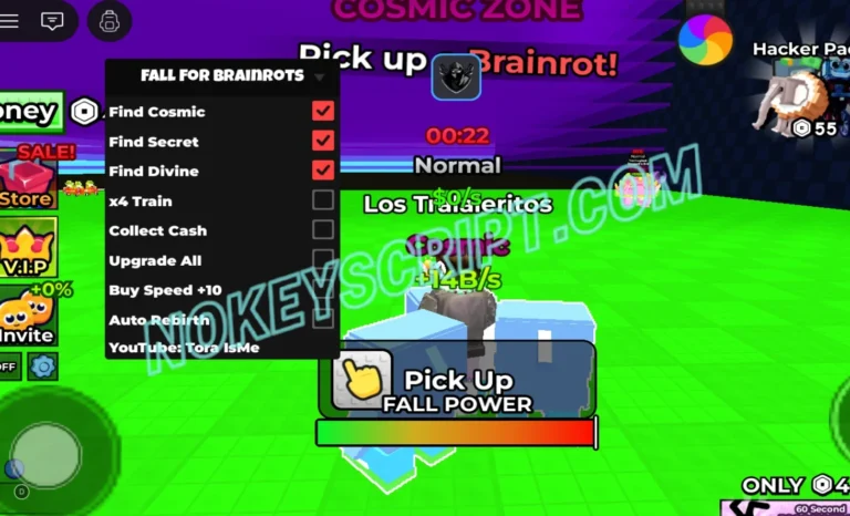 Fall For Brainrots Script Tora IsMe [No Key] – Find Secret, Find Cosmic
