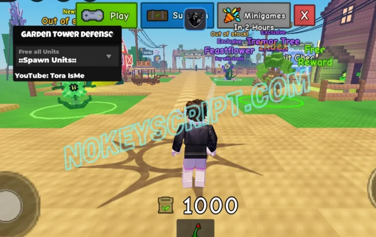 Garden Tower Defense Script Tora IsMe [No Key] – Free Spawn Units