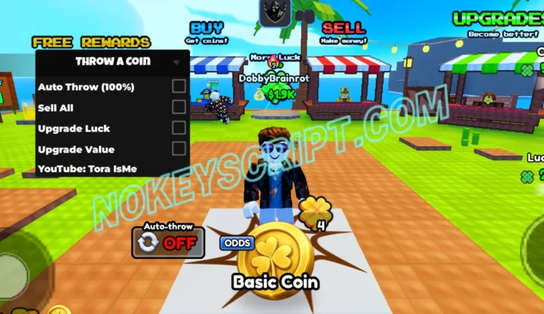 Throw a Coin Script Tora IsMe [No Key] – Auto Throw, Sell All