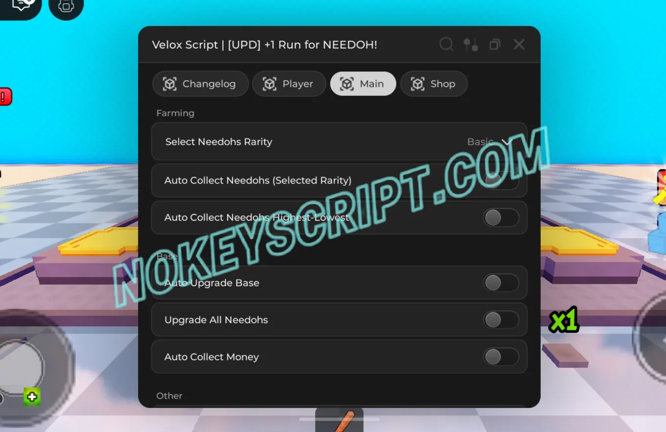 +1 Run for NEEDOH Script Velox Hub – Auto Farm, Auto Collect