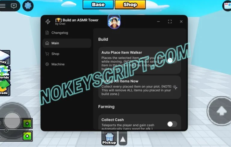 Build an ASMR Tower Script Velox Hub – Auto Buy ASMR Items