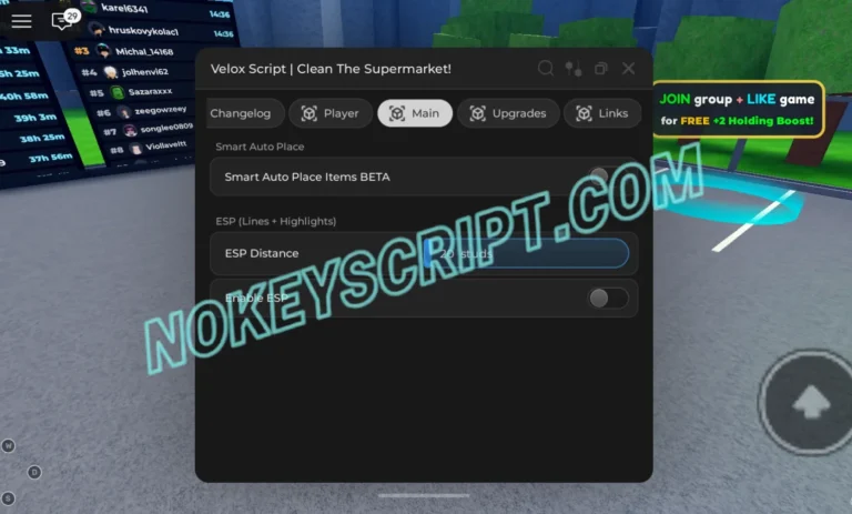 Clean the Supermarket Script Velox Hub – Smart Auto Place
