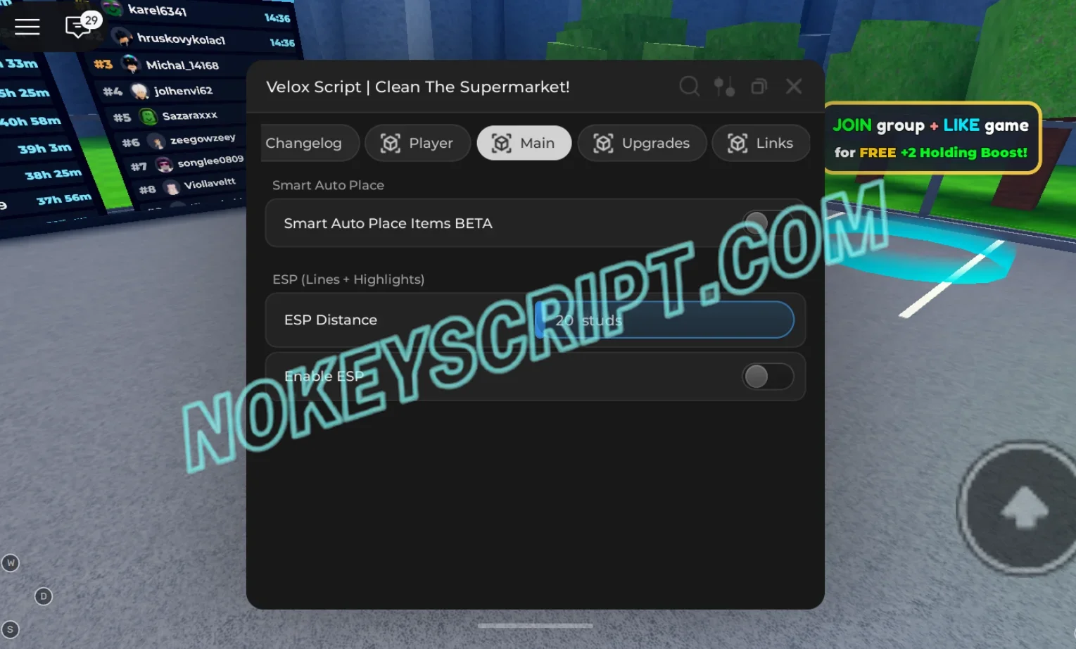 Clean the Supermarket Script Velox Hub – Smart Auto Place