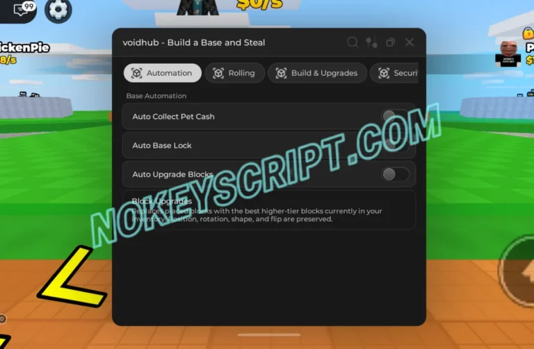 Build a Base and Steal Script Void Hub – Auto Collect Pet Cash