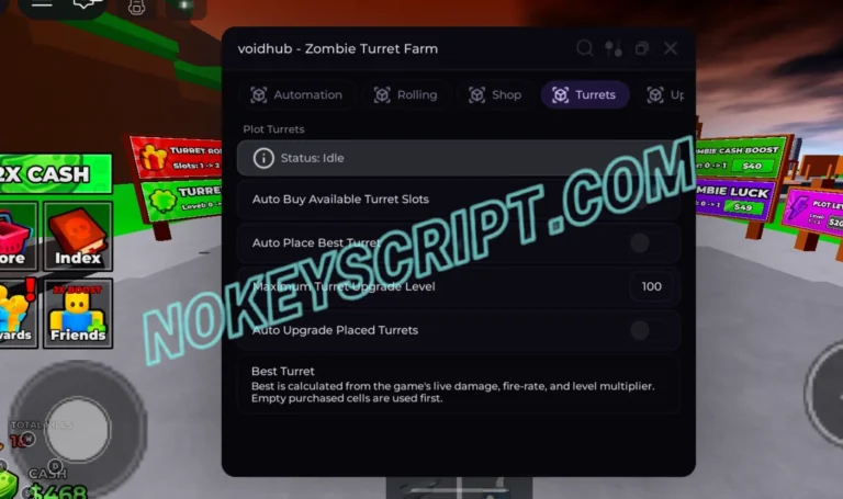 Zombie Turret Farm Script Void Hub – Auto Place Best Turret