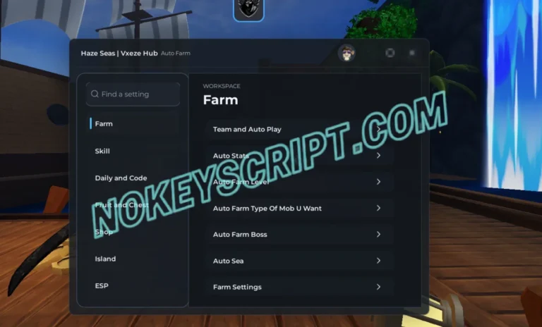 Haze Seas Script Vxeze Hub – Auto Farm, Auto Sea