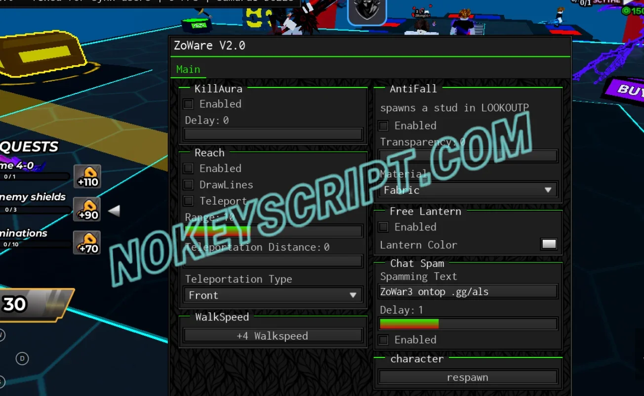 Samurai DUELS Script ZoWare Hub [No Key] – KillAura