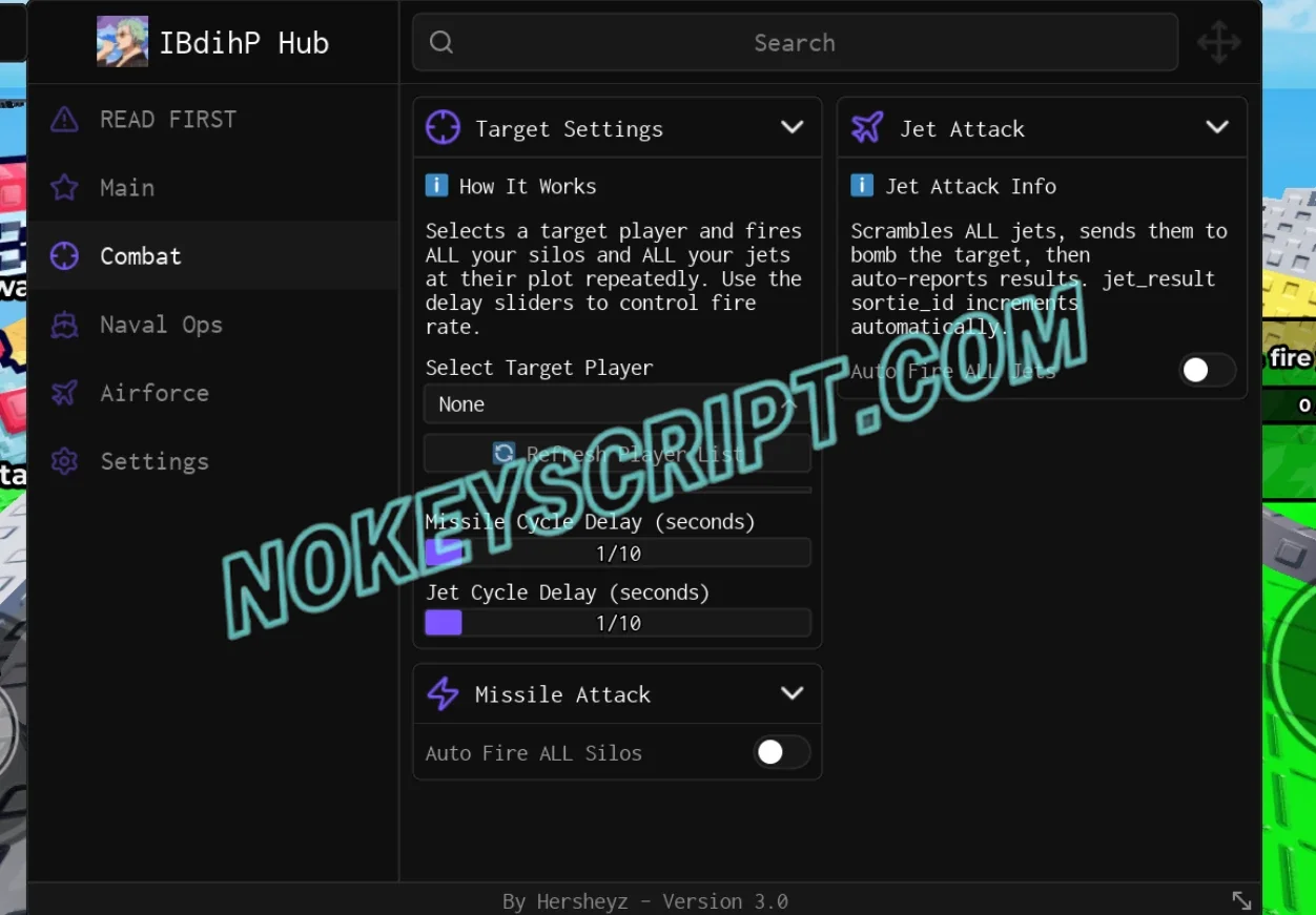 Missiles vs Cities Script IBDHP Hub [No Key] – Auto Attack